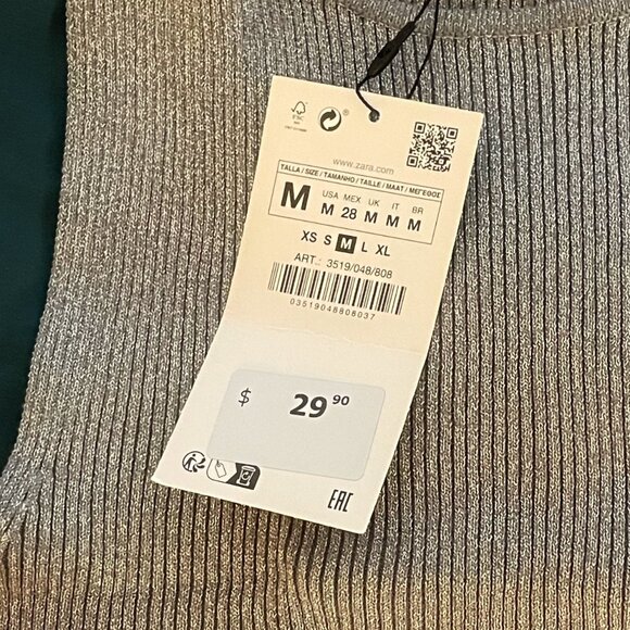 Shiny gray top! - Picture 2 of 2